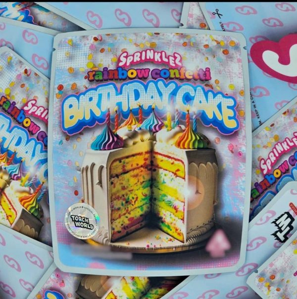 Rainbow Confetti Birthday cake